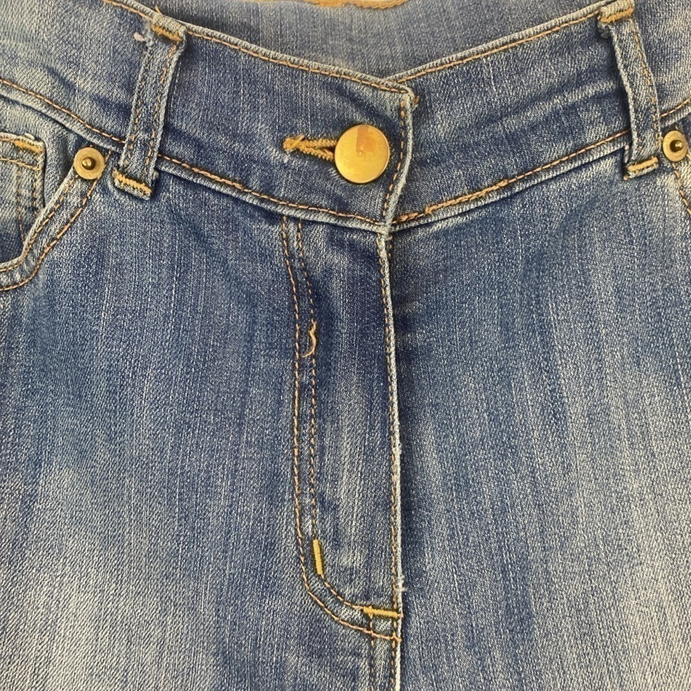 Crochet Patched High Rise Straight Leg Jeans - Picture 6 of 15